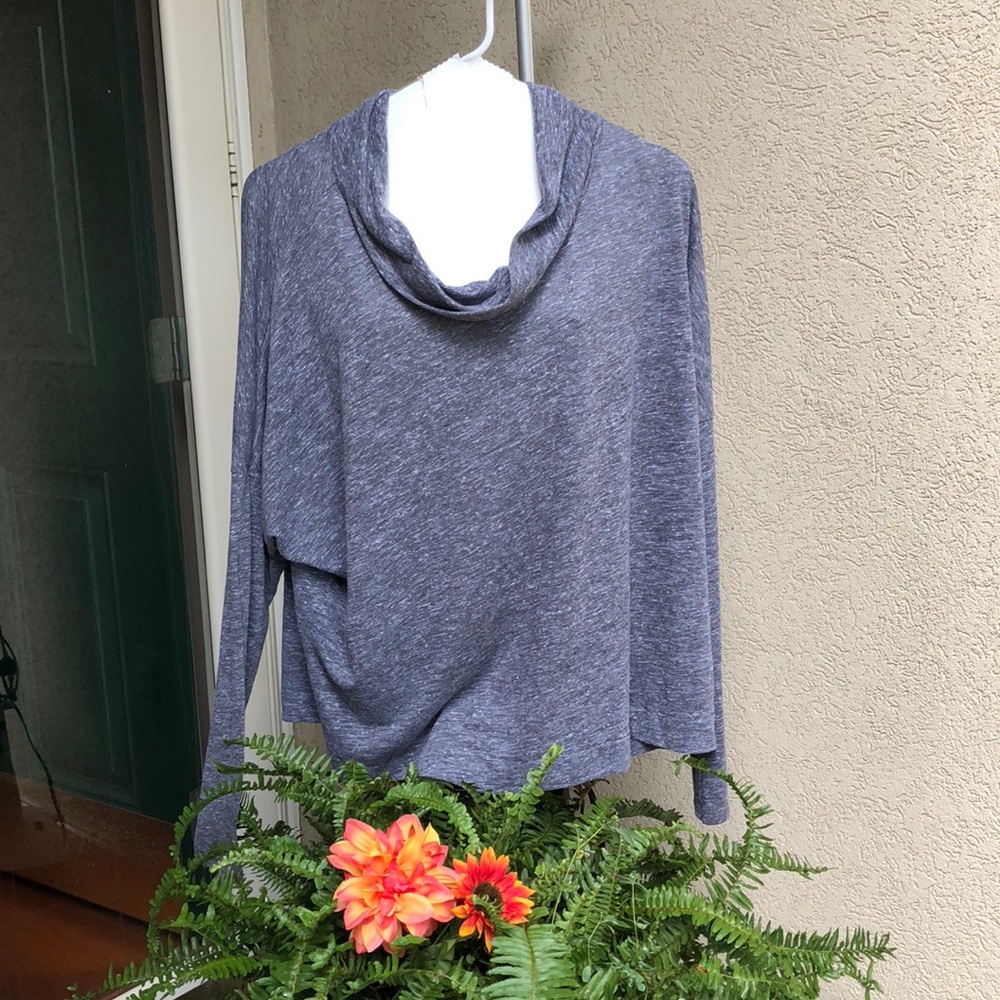 Loft gray cowled neck blouse🌻